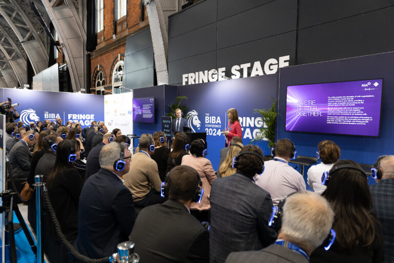 A busy Fringe Stage at The BIBA Conference