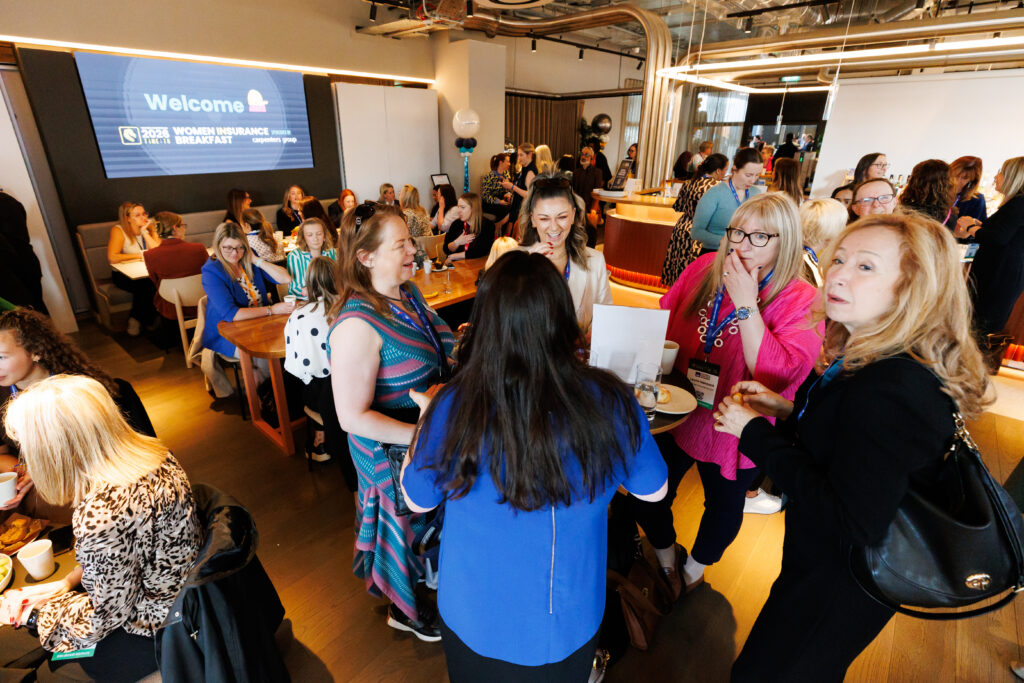 Networking at Women in Insurance Breakfast